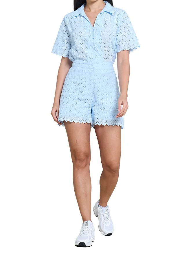 ASHARAE  Women's Shorts With Bottom Scalloping Comfortable Material, Breathable Daily Wear, Casual Fashion Outfit, Special Occasion Outfit, Trendy & Chic Apparel for Women | Best Price UAE